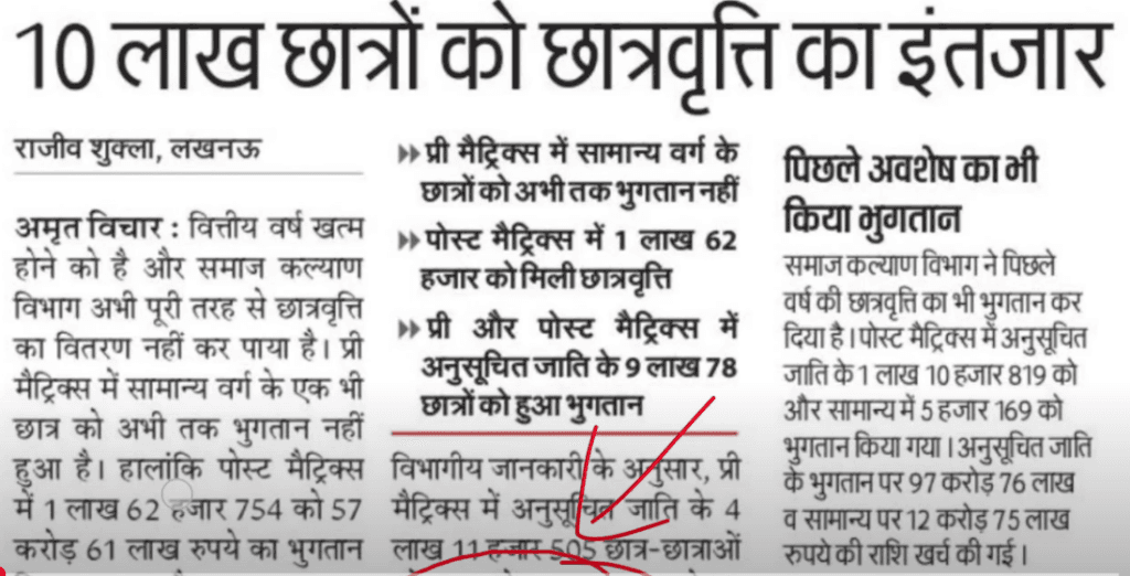 UP Scholarship ka Paisa Kab Aayega?