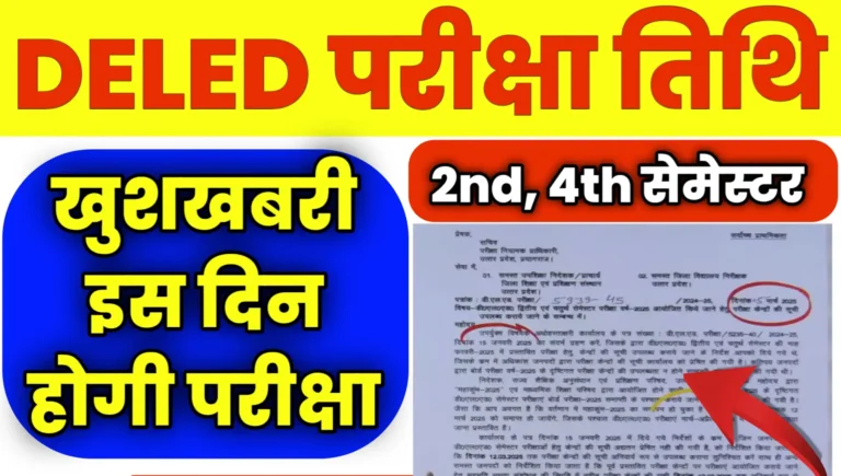 UP Deled BTC Exam Date 2025
