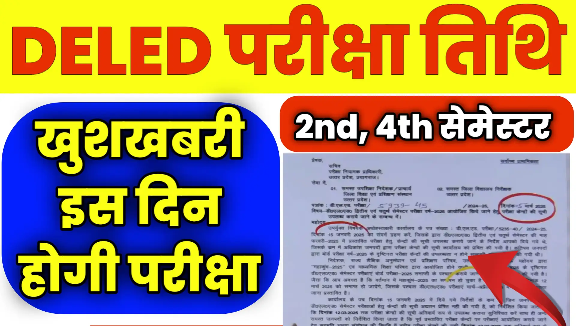UP Deled BTC Exam Date 2025