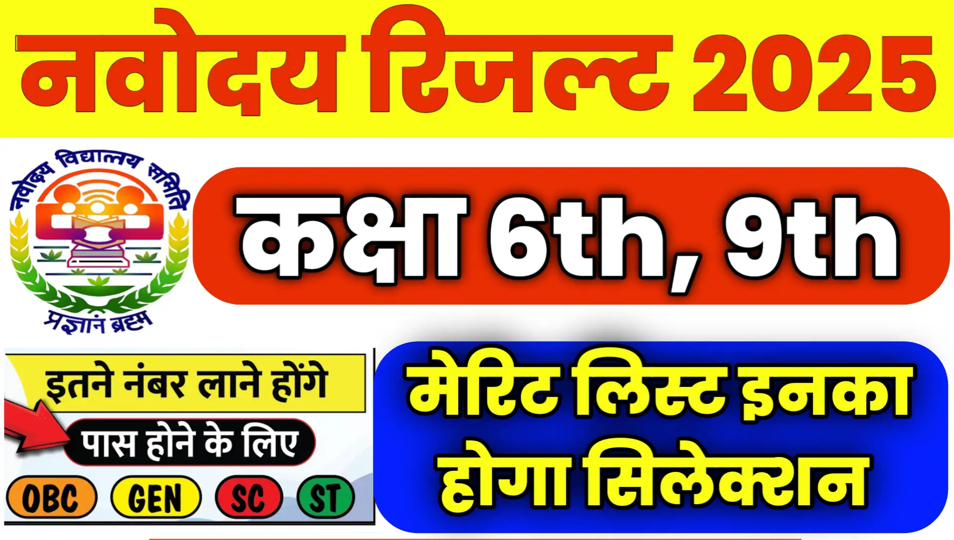 JNVST Navodaya Result 2025 Kaise Check Kare