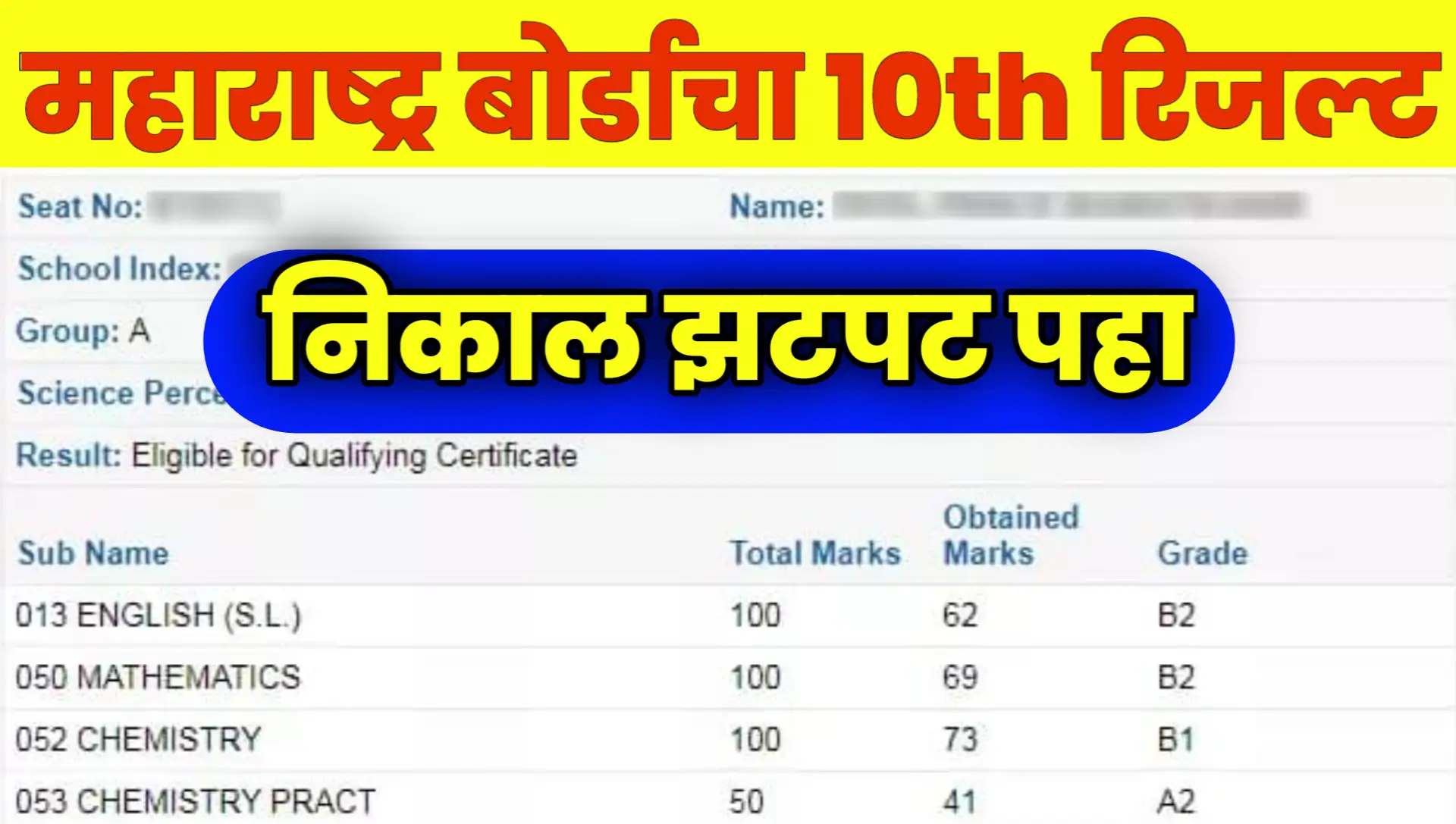 Maharashtra Board 10th SSC Result Online Check