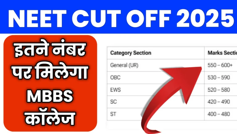 Neet Cut Off 2025 MBBS Government College