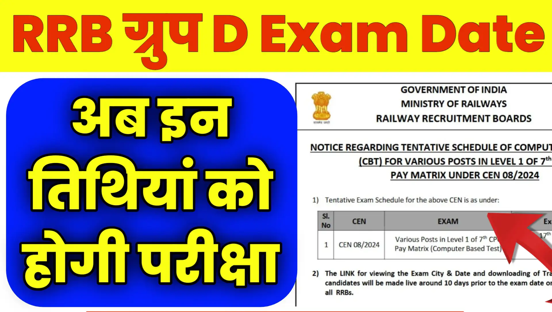 Group D Exam Date Admit Card 2025