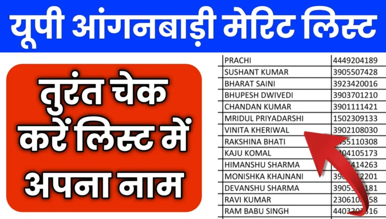 up anganwadi merit list 2025 District Wise Kab Aayegi